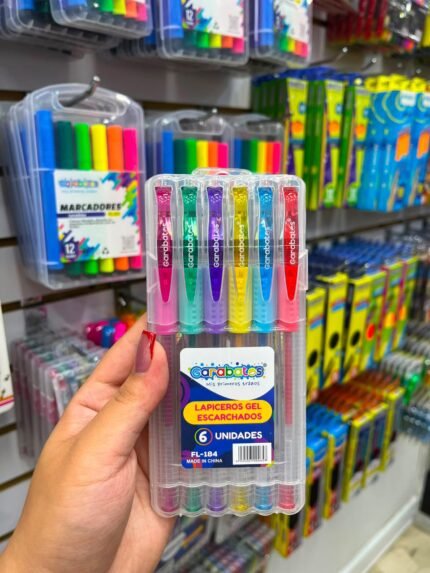 lapiceros gel escarchados
